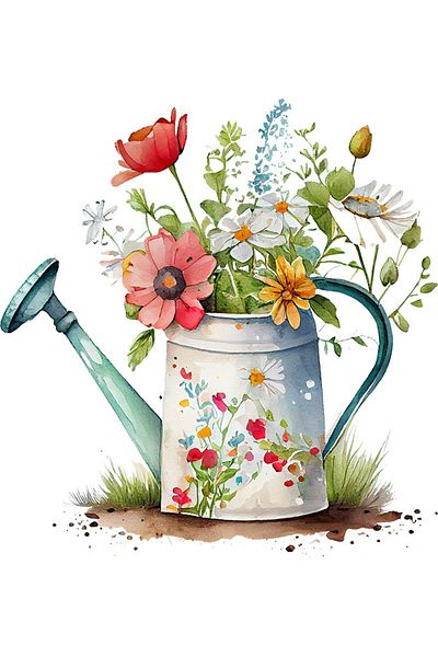 BV Decorative Sticker, Sprinkler with Flowers, Multicolor, 62 cm, 1261STK-10