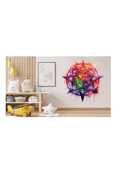 BV Decorative sticker, Star, Multicolor, 61 cm, 1328STK-1