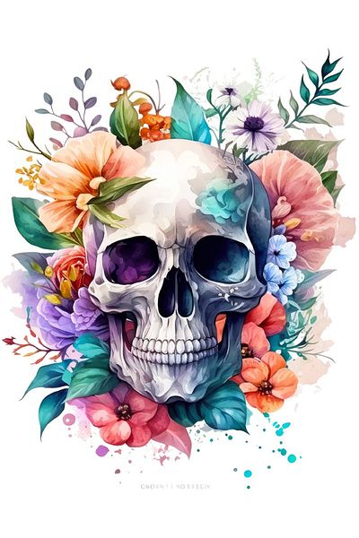 BV Decorative sticker, Skull, Multicolor, 73 cm, 1274STK-4