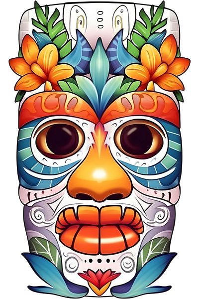 BV Decorative sticker, Mask, Multicolor, 90 cm, 1288STK-7