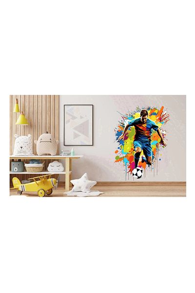 BV Decorative Sticker, Football Player, Multicolor, 74 cm, 1335STK-15