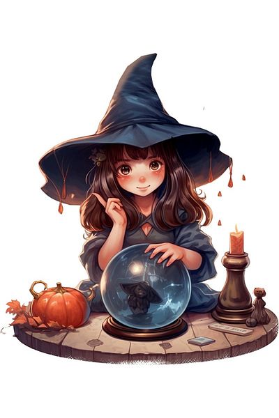 BV Decorative sticker, Little Witch, Multicolor, 67 cm, 1263STK-2