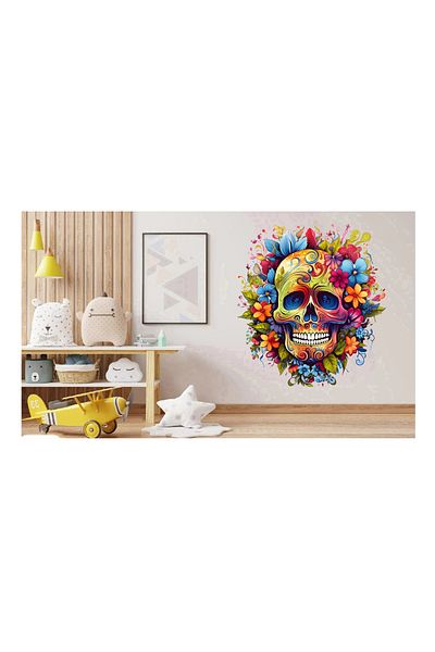 BV Decorative sticker, Skull, Multicolor, 66 cm, 1357STK-9