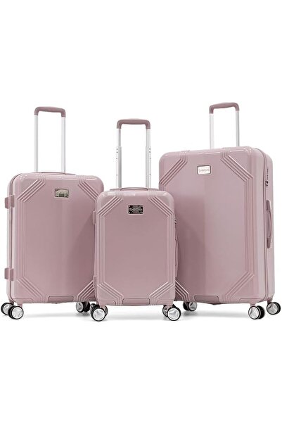 Bebe Eugenia Lightweight Spinner Wheel Suitcase with TSA Lock (ROSE PINK, 20-Inch)