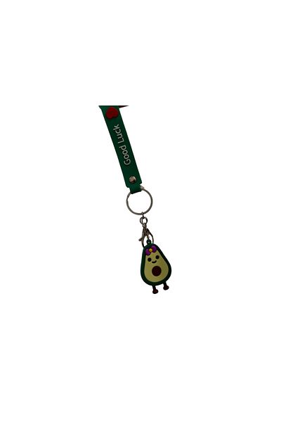 OEM Avocado Keychain With "Good Luck" Message – Cute Accessory For Keys or Bag