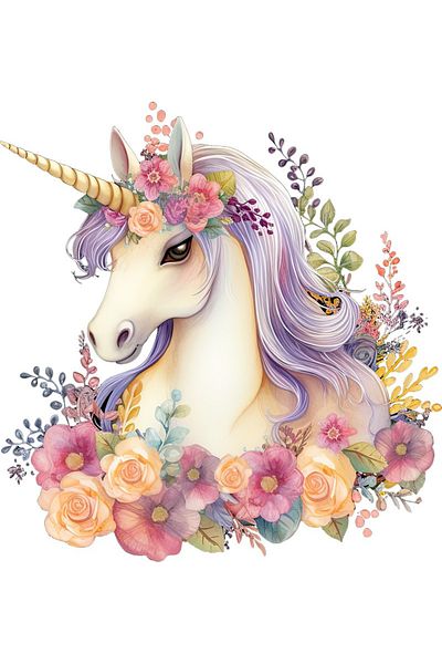 BV Decorative sticker, Unicorn, Multicolor, 62 cm, 1287STK-3