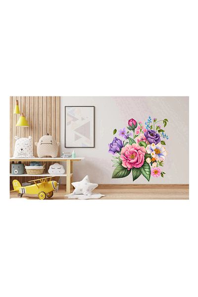 BV Decorative sticker, Flowers, Multicolor, 64 cm, 1216STK-6