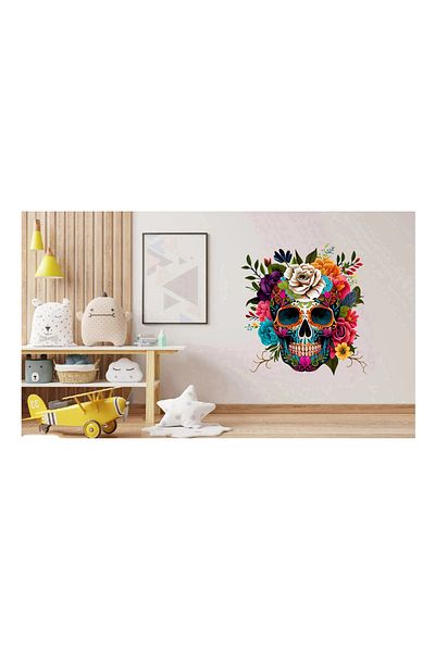 BV Decorative sticker, Sugar Skull, Multicolor, 64 cm, 1201STK-1