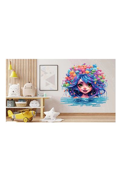 BV Decorative Sticker, Pastel Colors, Girl, Multicolor, 63 cm, 1347STK-13