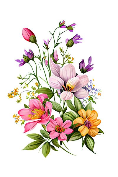 BV Decorative sticker, Flowers, Multicolor, 85 cm, 1216STK
