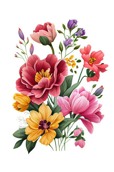 BV Decorative sticker, Flowers, Multicolor, 83 cm, 1216STK-8