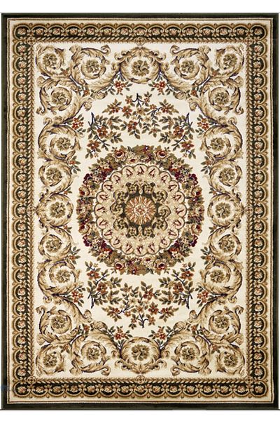 Lotos Carpet Covorexpert 539-130, Various Sizes, Cream, Green, 8 Mm Thread, Anti-Allergic, Living Room, Bedroom