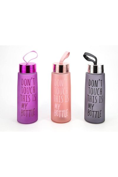 ATABY 450 ml Colored Frosted Glass Flask Juice Drink Water Bottle Water Bottle
