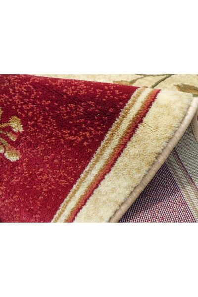 Lotos Carpet Covorexpert 551-120, Various Sizes, Cream, Red, 8 Mm Thread, Anti-Allergic, Living Room, Bedroom