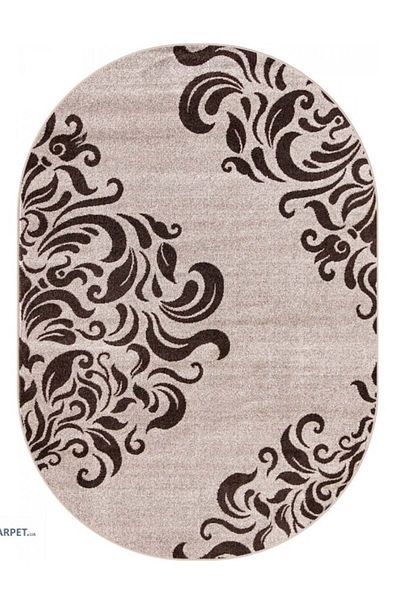 Mira Oval Carpet Covorexpert 24031-243, 120 x 170 cm, Brown, 6 mm Thread, Anti-Allergic, Living Room, Bedroom