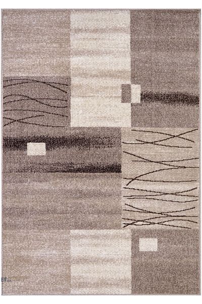 Daffi Carpet Covorexpert 13068-120, 50 x 80 cm, Beige, Brown, 6 mm thread, Anti-allergic, Living room, Bedroom