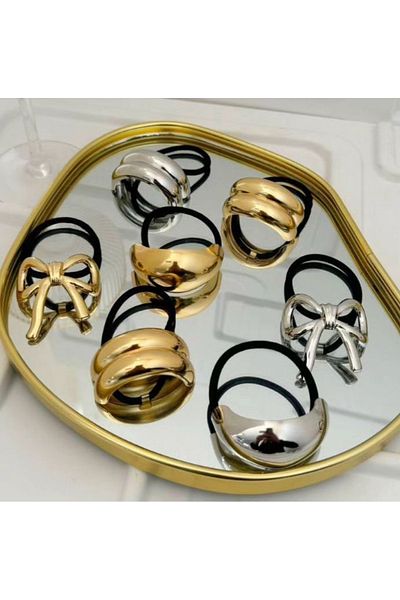 Be Best Women's Silver Color Bow Rubber Buckle Be128