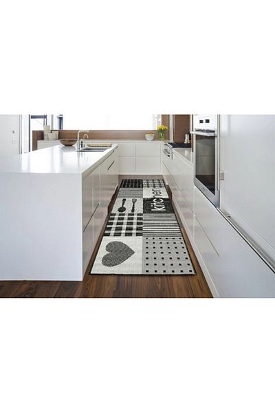 Flex Jute Kitchen Rug, Covorexpert 19053-08, 133 x 195 cm, Gray, Anti-Slip, Anti-Allergic