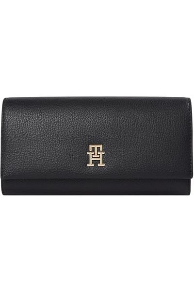 Tommy Hilfiger TOMMY HILFIGER TH LEGACY FLAP LRG WALLET FOR Women Black OS