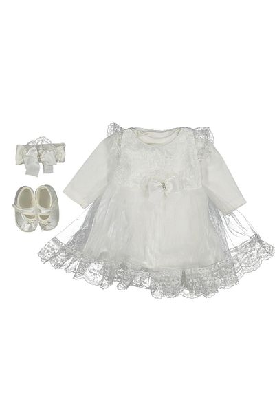 Cherub Baby Baby Girl Lace Mevlütluk Dress Newborn Clothes Set - Hospital Exit and Mevlütluk Set