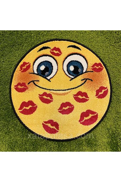 Kolibri Round Carpet for Children's Room Covorexpert 11085-150, Various Sizes, Yellow, 9 Mm Thread, Anti-Allergic