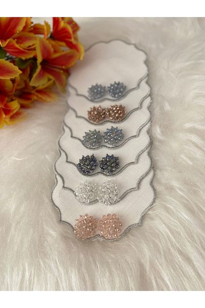 BÜŞRA Coffee Side Presentation Napkin with Stones 6 Pcs