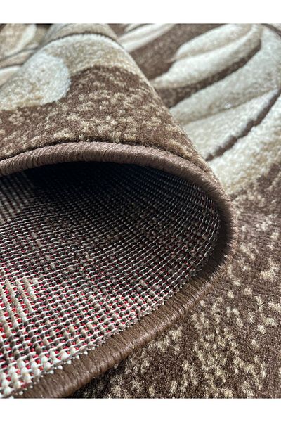 Luna Oval Carpet Covorexpert 1833-12, 140 x 200 cm, Brown, 6 mm Thread, Anti-Allergic, Living Room, Bedroom