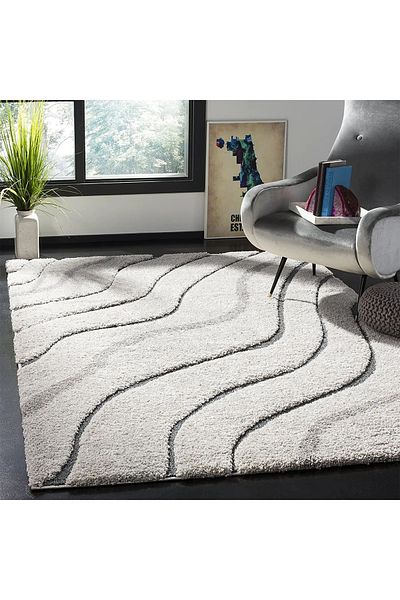 Oksi Carpet Covorexpert 38012-100, 200 x 300 cm, White, 6 mm thread, Anti-allergic, Living room, Bedroom