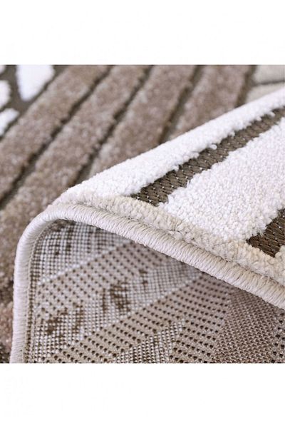 FASHION Carpet Covorexpert 32001-120, Various Sizes, Cream, Brown, 12 Mm Thread, Anti-Allergic, Living Room