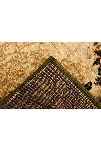 Lotos Carpet 15003-130, Beige, Green, 8 Mm Thread, Anti-Allergic, Living Room