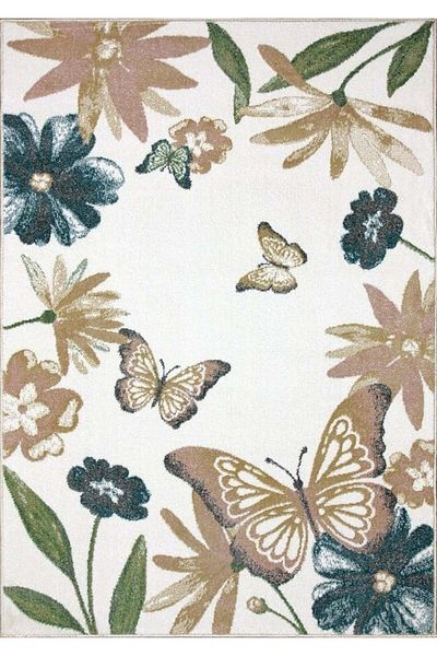 Dream Children's Room Carpet Covorexpert Butterflies 18066-120, 160 x 230 cm, Multicolor, 8 mm Thread, Anti-Allergic