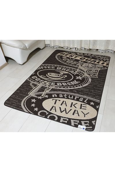 Flex Jute Kitchen Rug, Covorexpert 1905-91, 100 x 200 cm, Brown, Anti-Slip, Anti-Allergic