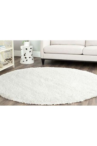 Fantasy Round Carpet Covorexpert 12500-10, Various Sizes, Cream, Ivory, 30 Mm Thread, Anti-Allergic, Living Room