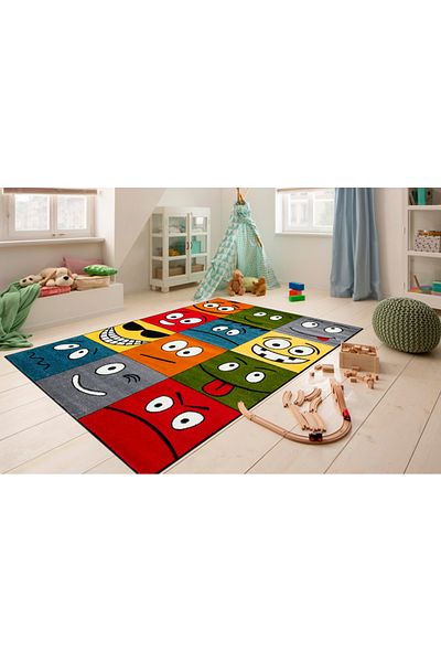 Kolibri Children's Room Carpet Covorexpert Smile 11177-120, 200 x 300 cm, Multicolor, 9 mm Thread, Anti-Allergic