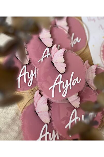 ELF REKLAM Pink Butterfly Newborn Magnet 1 Year Old Magnet 10 Pieces