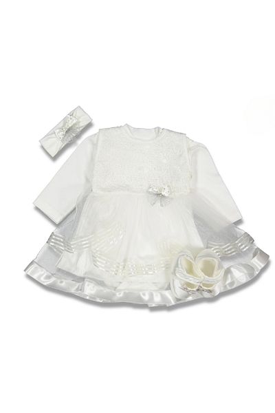 Cherub Baby Baby Girl Lace Mevlütluk Dress Newborn Clothes Set - Hospital Exit and Mevlütluk Set