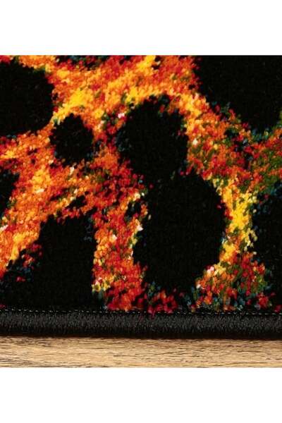 Kolibri Black Leopard Carpet 11016-180, Multicolor, 9 mm Thread, Anti-Allergic, Living Room
