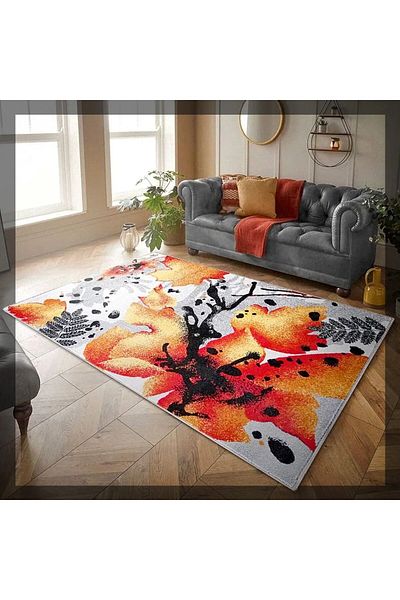 Kolibri Carpet Covorexpert Golden Leaves 11186-190, 200 x 300 cm, Multicolor, 9 mm Thread, Anti-allergic, Living Room