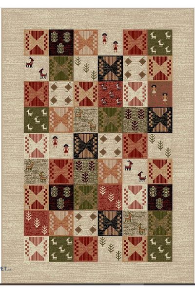 Lotos Carpet Covorexpert 1550-110, Various Sizes, Beige, Cream, 8 Mm Thread, Anti-Allergic, Living Room, Bedroom