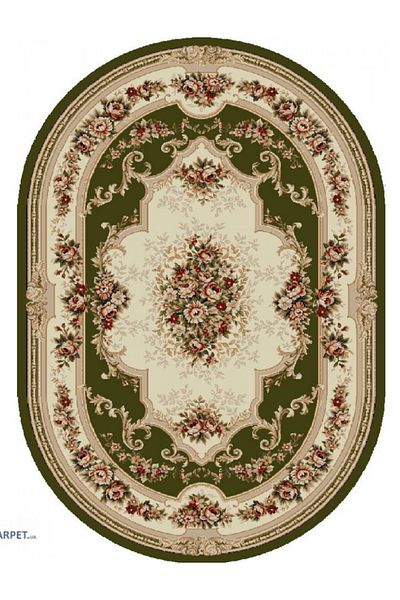 Lotos Oval Carpet Covorexpert 574-310, Various Sizes, Green, 8 Mm Thread, Anti-Allergic, Living Room, Bedroom