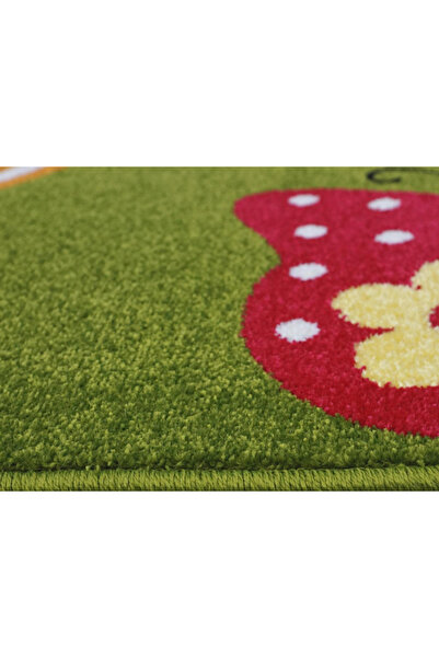 Kolibri Children's Room Carpet Butterflies 11206-130, Green, 9 Mm Thread, Anti-Allergic