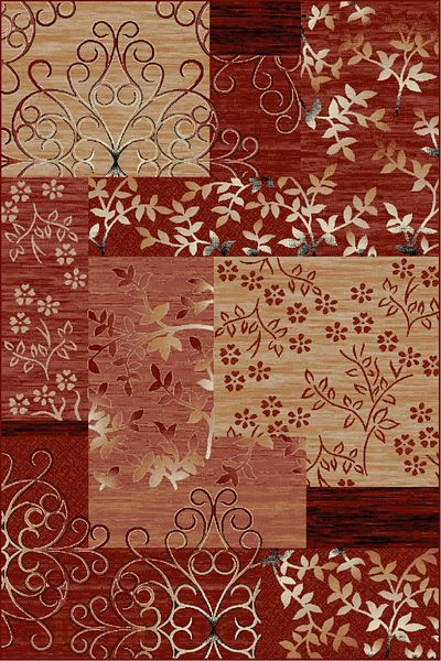 Lotos Carpet Covorexpert 1521-210, 60 x 110 cm, Grenade, Red, 8 mm thread, Anti-allergic, Living room, Bedroom