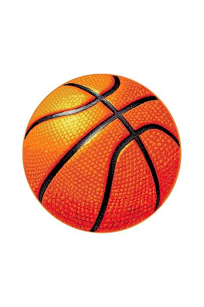 Kolibri Round Carpet for Children's Room Covorexpert Basketball 11189-160, Various Sizes, Orange, 9 Mm Thread