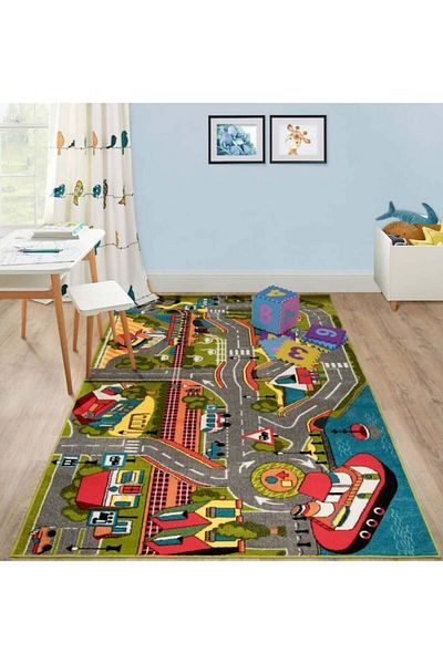 Kolibri Children's Room Carpet Covorexpert Drumulete 11296-130, 200 x 300 cm, Multicolor, 9 mm Thread, Anti-Allergic