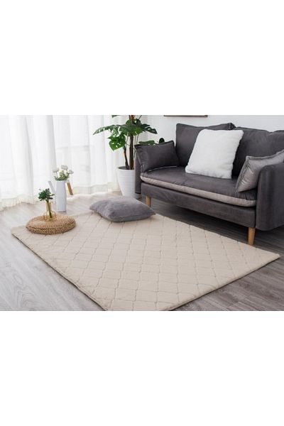LOP Belgian Carpet Covorexpert Grofat 050, Various Sizes, Cream, 23 Mm Thread, Anti-Slip, Anti-Allergic