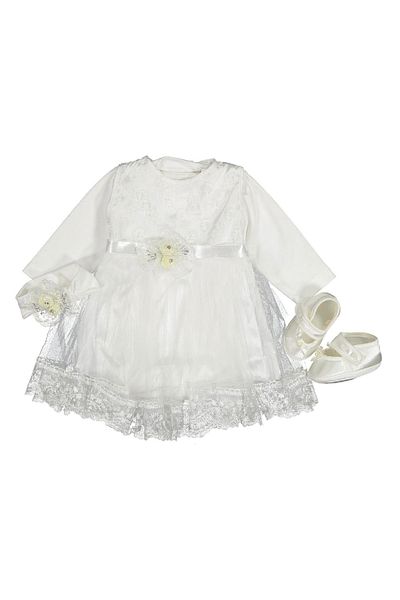 Cherub Baby Baby Girl Lace Mevlütluk Dress Newborn Clothes Set - Hospital Exit and Mevlütluk Set