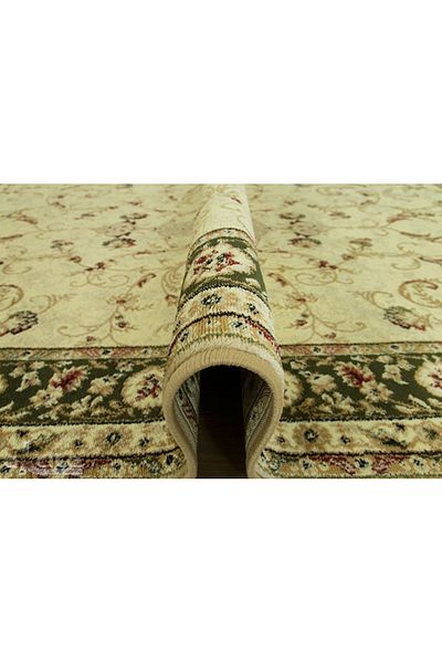 Lotos Carpet Covorexpert 523-130, Various Sizes, Cream, Green, 8 Mm Thread, Anti-Allergic, Living Room, Bedroom