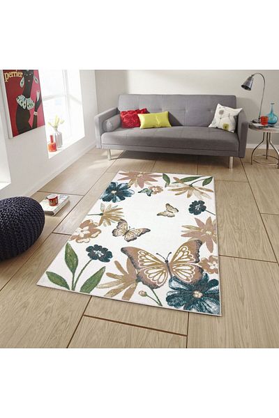 Dream Children's Room Carpet Covorexpert Butterflies 18066-120, 160 x 230 cm, Multicolor, 8 mm Thread, Anti-Allergic