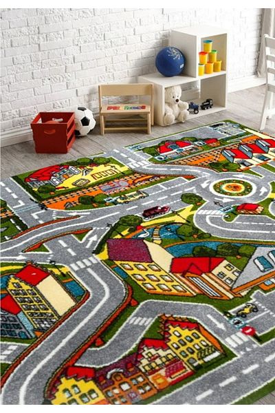 Kolibri Children's Room Carpet Covorexpert Drumulete 11296-130, 200 x 300 cm, Multicolor, 9 mm Thread, Anti-Allergic