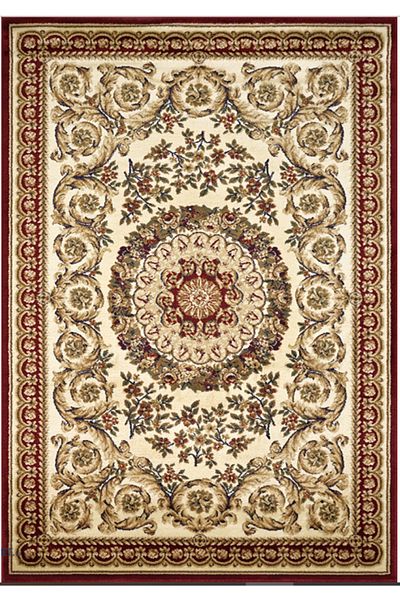 Lotos Carpet Covorexpert 539-120, Various Sizes, Cream, Red, 8 Mm Thread, Anti-Allergic, Living Room, Bedroom